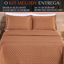 Ver imagem 2 de Conjunto Cama Casal Queen Size Melody Bordada 200 Fios Extra Macio - Ravena:terracota