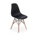Ver imagem 3 de Conjunto Mesa Saarinen Oval Espirito Santo 160X90cm + 4 Cadeiras Eames DSW - Preta