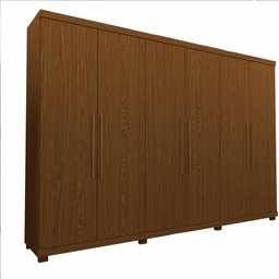 Guarda Roupa Casal 6 Portas Absolut Castanho - Gelius - 2