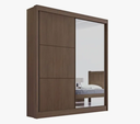 Ver imagem 1 de Guarda Roupa Atenas 2 Pts 100% MDF com Espelho D Doro