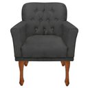 Ver imagem 2 de Kit 2 Poltronas Athena Decorativa Sala Recepção Cinza Escuro
