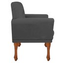 Ver imagem 3 de Kit 2 Poltronas Athena Decorativa Sala Recepção Cinza Escuro