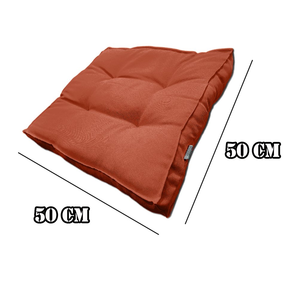 Almofada Futon Decoração 50x50 Cm Vários Modelos Terracota - 4