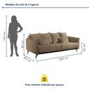 Ver imagem 4 de Sofá Living 3 Lugares 220cm com Base de Ferro Tecido Boulé Acácia