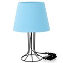 Ver imagem 1 de Abajur Torre Dome Azul Bebe com Aramado Preto