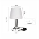 Ver imagem 2 de Abajur Torre Dome Azul Bebe com Aramado Branco