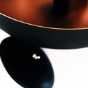 Ver imagem 4 de Lustre Pendente Meia Lua 30cm De Alumínio Preto com Cobre