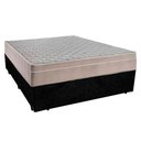 Ver imagem 1 de Cama Box Casal Suede + Colchão Sereneprime Molas Ensacadas 138x188x65 Preto