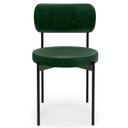 Ver imagem 3 de Kit 04 Cadeiras Estofadas para Sala de Jantar Louvre L02 Couríssimo Verde - Lyam Decor