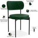 Ver imagem 4 de Kit 04 Cadeiras Estofadas para Sala de Jantar Louvre L02 Couríssimo Verde - Lyam Decor