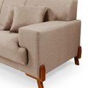 Ver imagem 3 de Sofá Milão 3 Lugares Fixo 209cm Bege Linho Modelo 201 Casa Imperial