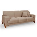 Ver imagem 4 de Sofá Milão 3 Lugares Fixo 209cm Bege Linho Modelo 201 Casa Imperial