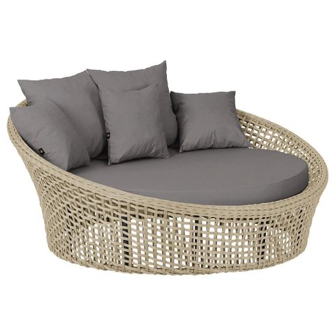 Chaise Hungria Alumínio Pintura Preta Corda Náutica E11 Trama Original