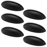 Conjunto 6 Puxadores 332 Aniela Concha Preto Fosco para Móveis Armários e Gavetas - 3