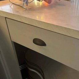 Conjunto 6 Puxadores 332 Aniela Concha Preto Fosco para Móveis Armários e Gavetas - 1