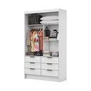 Ver imagem 2 de Guarda Roupa Sevilha 2 Portas de Correr com Espelho Carioca Moveis Branco