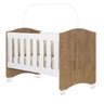 Berço Florence Amendoa Acetinado Branco com Colchão - 2