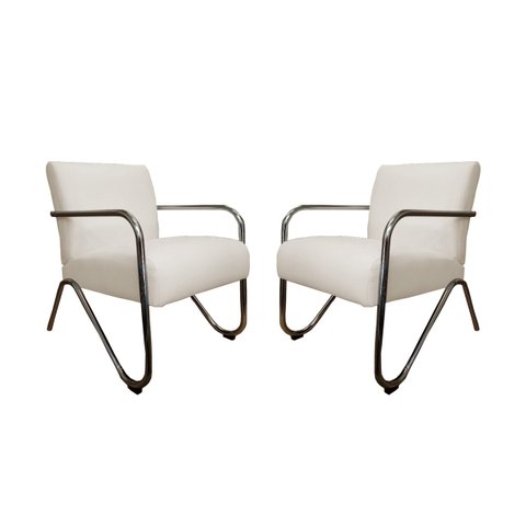 Kit 2 Poltronas Decorativa Bela Suede Bege Braço Cromado Mz Decor