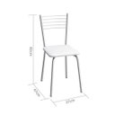 Ver imagem 3 de Cadeira de Aço Flex 82cm Branco/Cromado