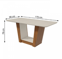 Ver imagem 2 de Mesa Apogeu Plus 170 Lopas Off White/rovere Naturale Lopas