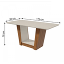 Ver imagem 2 de Mesa Apogeu Plus 170 Lopas Off White/rovere Naturale Lopas