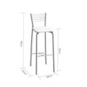 Ver imagem 3 de Banqueta de Aço Barcelona 98cm Branco