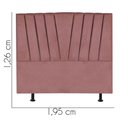 Ver imagem 2 de Cabeceira Estofada Bélgica 195cm King Size para Cama Box Quarto Suede Rose Gold - Gat Magazine