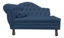 Ver imagem 2 de Recamier Divã Sofá 120cm Recepção Sala Larissa Suede:azul-marinho/liso