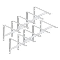 10x Suporte Mão Francesa Reforçada Branca 25cm - 1