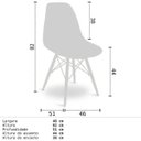 Ver imagem 4 de Mesa Escrivaninha Fit 120cm Natura e Cadeira Charles Preta - Mpozenato