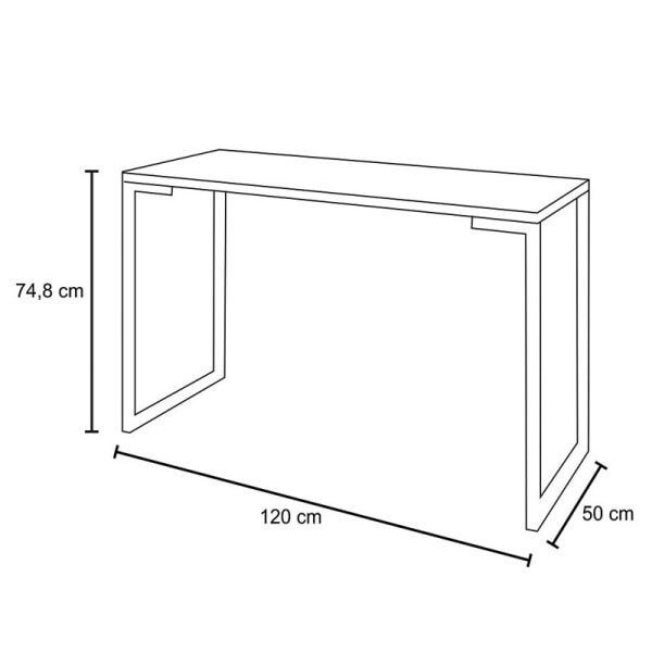 Mesa Escrivaninha Fit 120cm Preto e Cadeira Charles Preta - Mpozenato - 3