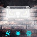 Ver mais imagens de Luminaria Solar Sensor Proximidade Spot Led Branco Frio Iluminaçao Casa Parede Quintal Jardim Rua