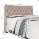 Ver imagem 2 de Cabeceira Box Queen Isis Amarula Estofada MDF MDP Bege Framar