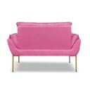 Ver imagem 6 de Namoradeira Luxo Recepção 12 Cores - Base Ferro Dourado - Rosa