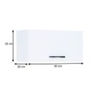 Ver imagem 4 de Kit 2 Armários Aéreos 60cm 1 Porta Branco - AJL Móveis