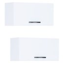 Ver imagem 1 de Kit 2 Armários Aéreos 60cm 1 Porta Branco - AJL Móveis