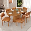Ver imagem 7 de Kit 02 Cadeiras para Sala de Jantar Cozinha Living Estofada Dara L02 Couríssimo Canela - Lyam Decor