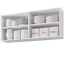 Ver imagem 3 de Kit 2 Armários Aéreos 120cm 3 Portas Branco - Ajl Móveis
