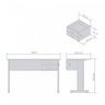 Mesa para Escritório 2 Gavetas 120cm Pop New 600 Plata Móveis - 2