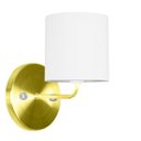 Ver imagem 2 de Kit 2 Arandela Dourado De Cupula Cilíndrica Branco