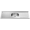 Ver imagem 6 de Armário Aéreo Honduras e Balcão Gabinete Suécia com Pia Inox 120cm Branco/Preto - Lumil Móveis