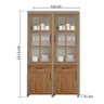 Cristaleira com 4 Portas e 1 Gaveta 66cm 100% MDF Texas-Nesher - Fendi / Freijo - 2