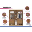 Ver imagem 3 de Guarda Roupa Casal 5 Portas Bari Cinamomo Conquista