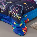 Ver imagem 2 de Kit Edredom Plush Fofinho Infantil Dupla Face Dream 2 Peças Solteiro Video Game