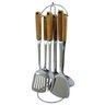 Conjunto Utensílios Concha Escumadeira Em Aço Inox - 6 Peças + Suporte - 1