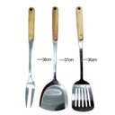 Ver imagem 2 de Conjunto Utensílios Concha Escumadeira Em Aço Inox - 6 Peças + Suporte