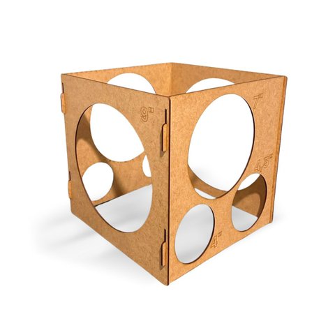 Gabarito Medidor de Balões MDF 3 a 10 Polegadas Decoradora