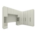 Ver imagem 3 de Quarto Modulado de Canto Casal Queen 7 Peças 12 Portas Seletto Henn - Areia