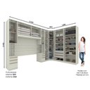 Ver imagem 5 de Quarto Modulado de Canto Casal Queen 7 Peças 12 Portas Seletto Henn - Areia