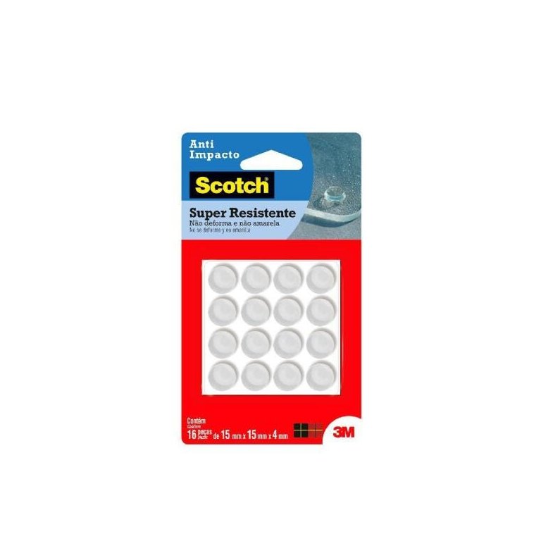 Anti Impacto G Redondo Scotch com 16 Peças 3M